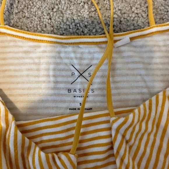 pacsun yellow and white striped tanktop - Picture 3 of 3
